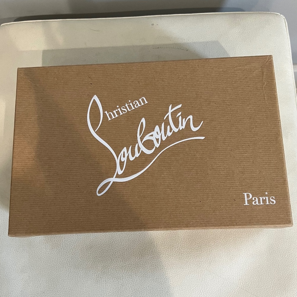 Christian Louboutin Corneille 100 Patent Nude Heels Size 38.5